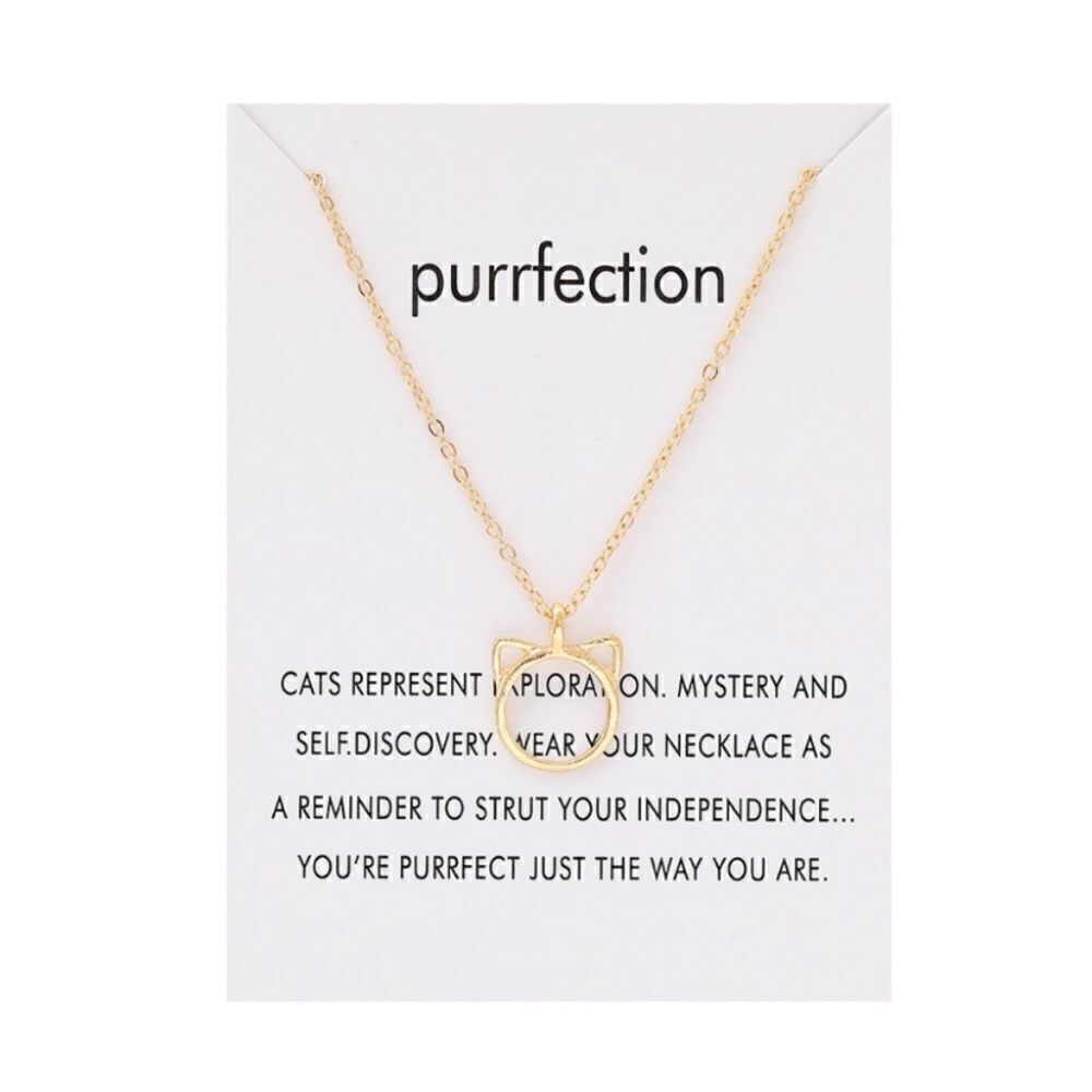 NWT Cat necklace pendant zinc allow